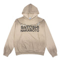 Satoshi Nakamoto Studded Logo Faded Hoodie