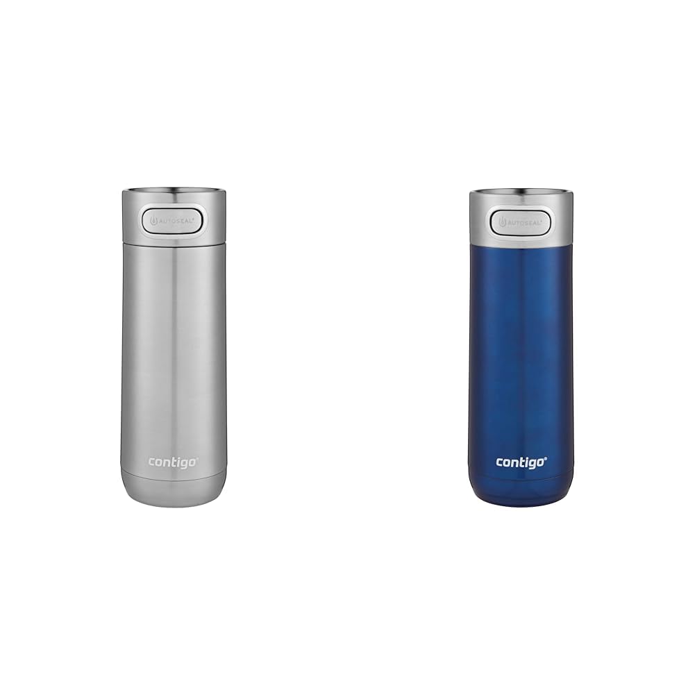 16oz Stainless Steel Thermal Travel Mugs Set of 2 F23739