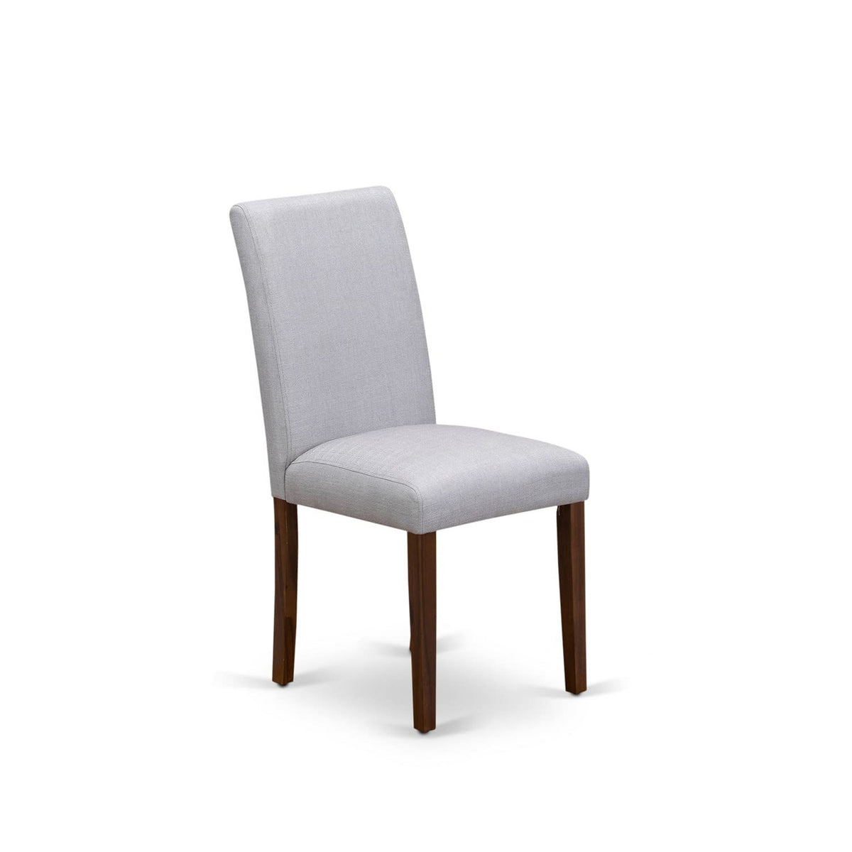 9 Piece Walnut Dining Table Set with 8 Grey Linen Chairs C89883