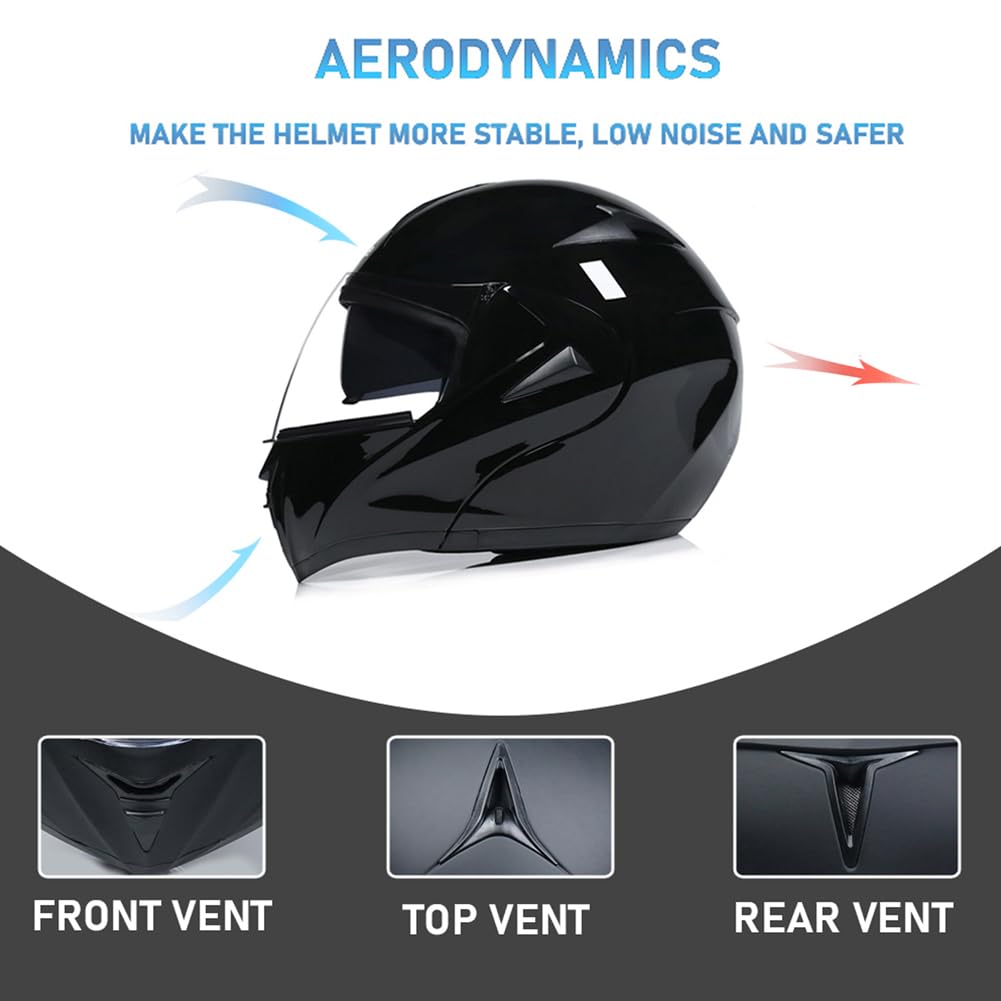 DOT Approved Flip Up Full Face Modular Motorcycle Helmet C547