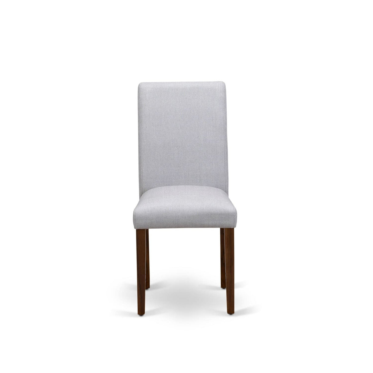 9 Piece Walnut Dining Table Set with 8 Grey Linen Chairs C89883