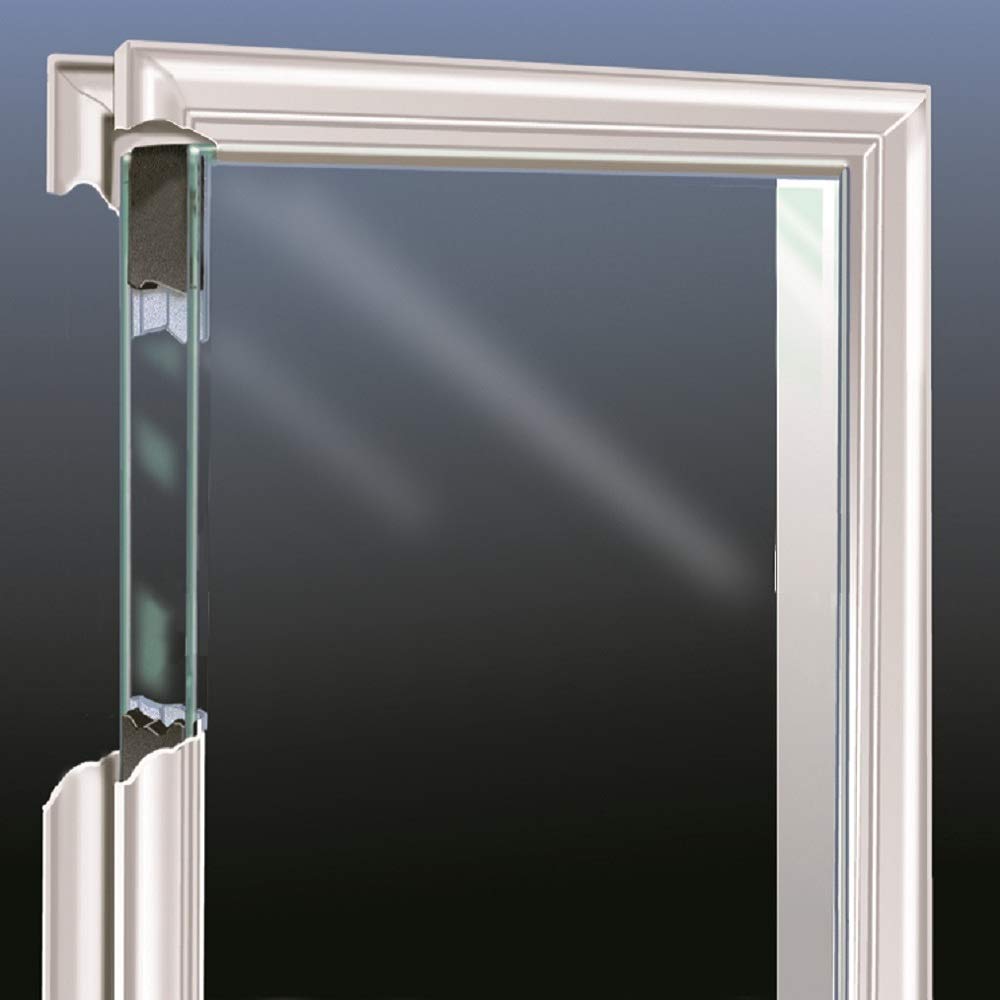 Primed Left Hand Outswing 1/2 Lite 2-Panel Clear Glass Steel Prehung Door 32"x80" L34211