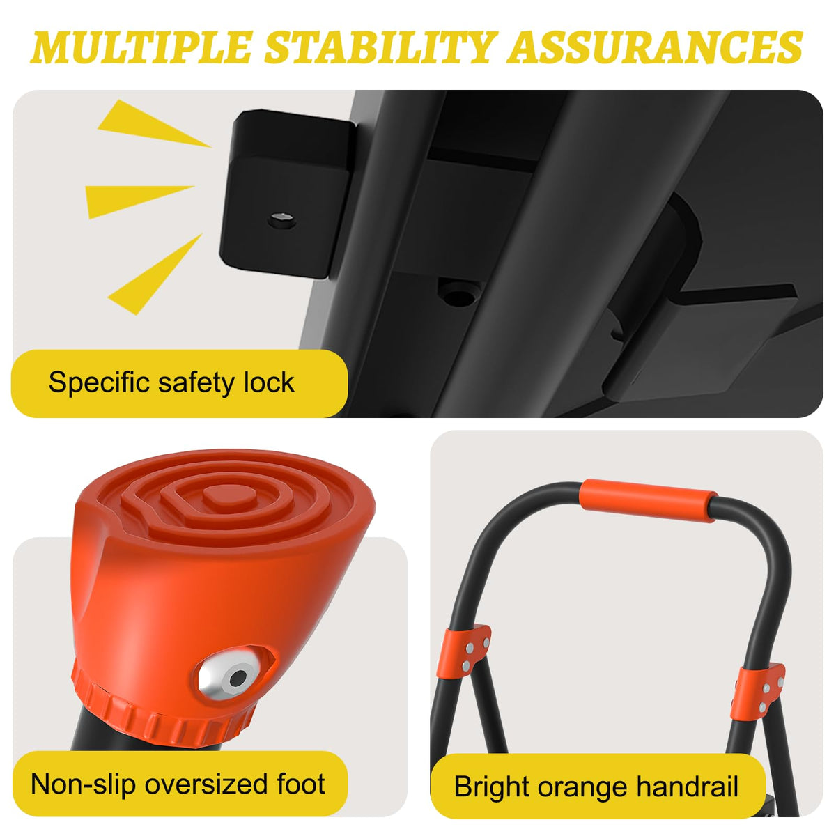 Heavy Duty 2 Step Ladder with Safety Lock J680614