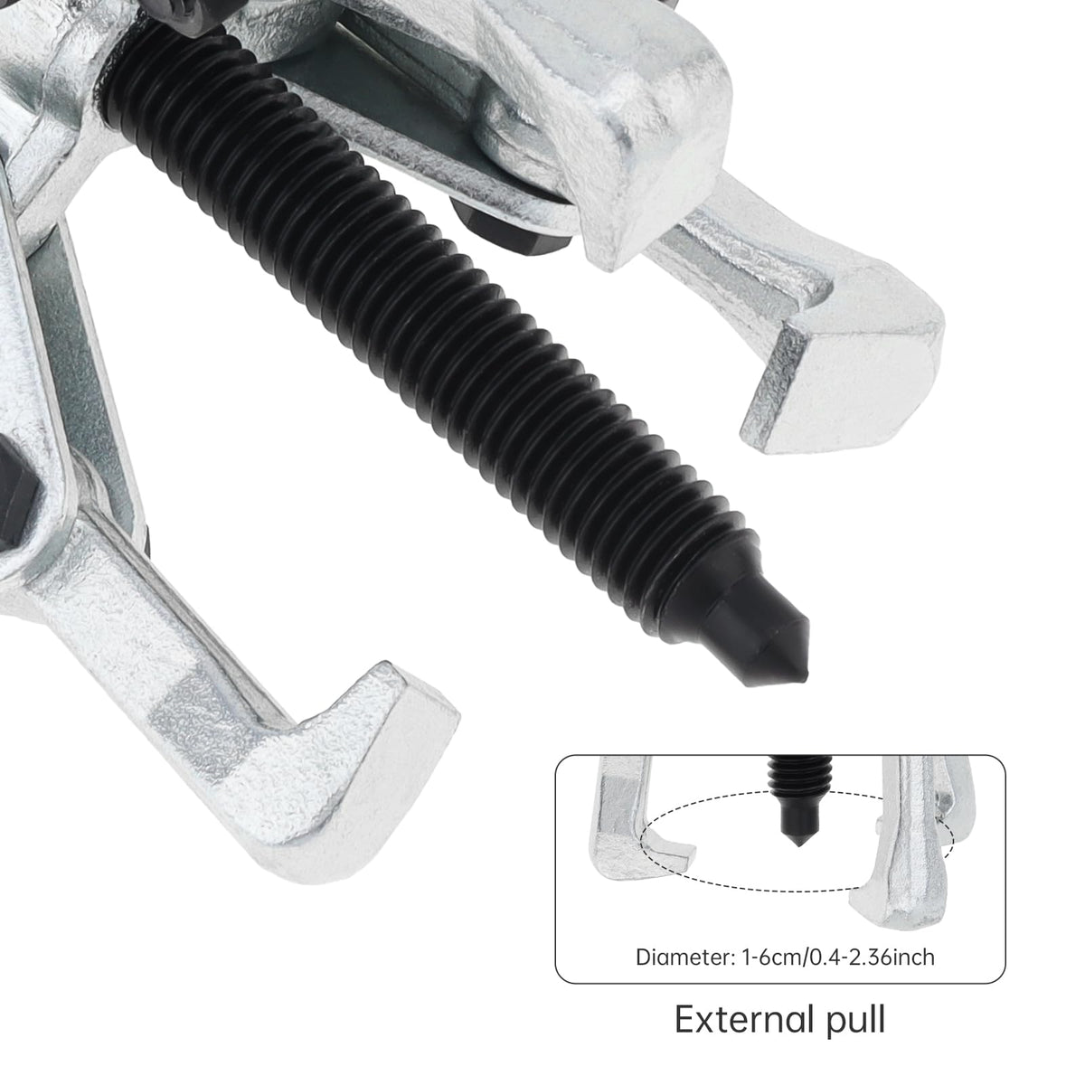 2.36 Inch Adjustable High Carbon Steel 3-Jaw Gear Puller Tool N41092