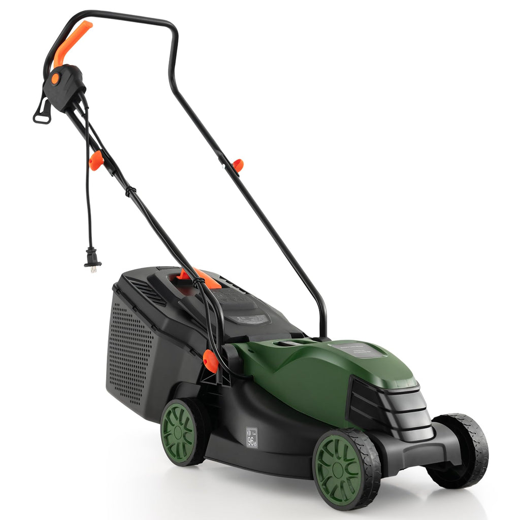 14" Corded Electric Push Lawn Mower with Grass Collection Box U835
