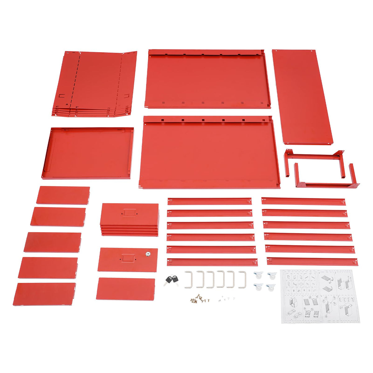 6 Drawer Metal Rolling File Cabinet with Lock Q289605
