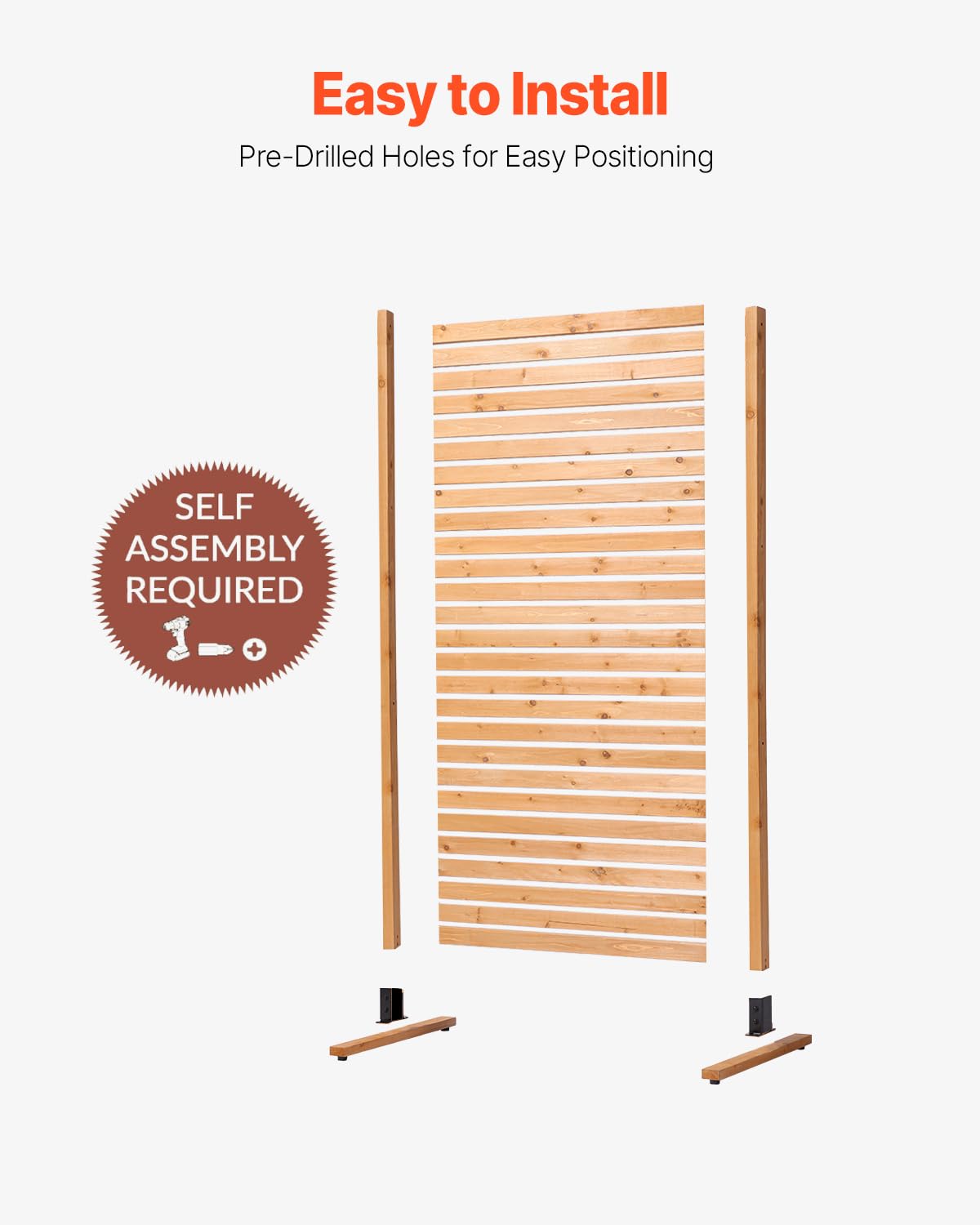 Wooden Privacy Screen 36" W x 73" H I33387