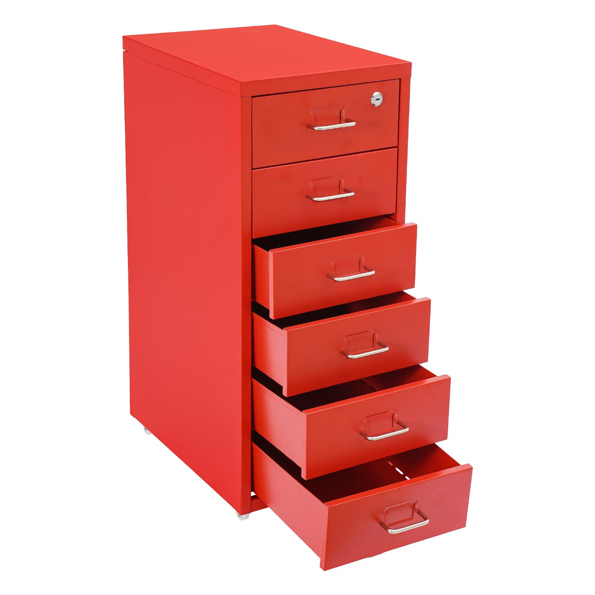 6 Drawer Metal Rolling File Cabinet with Lock Q289605