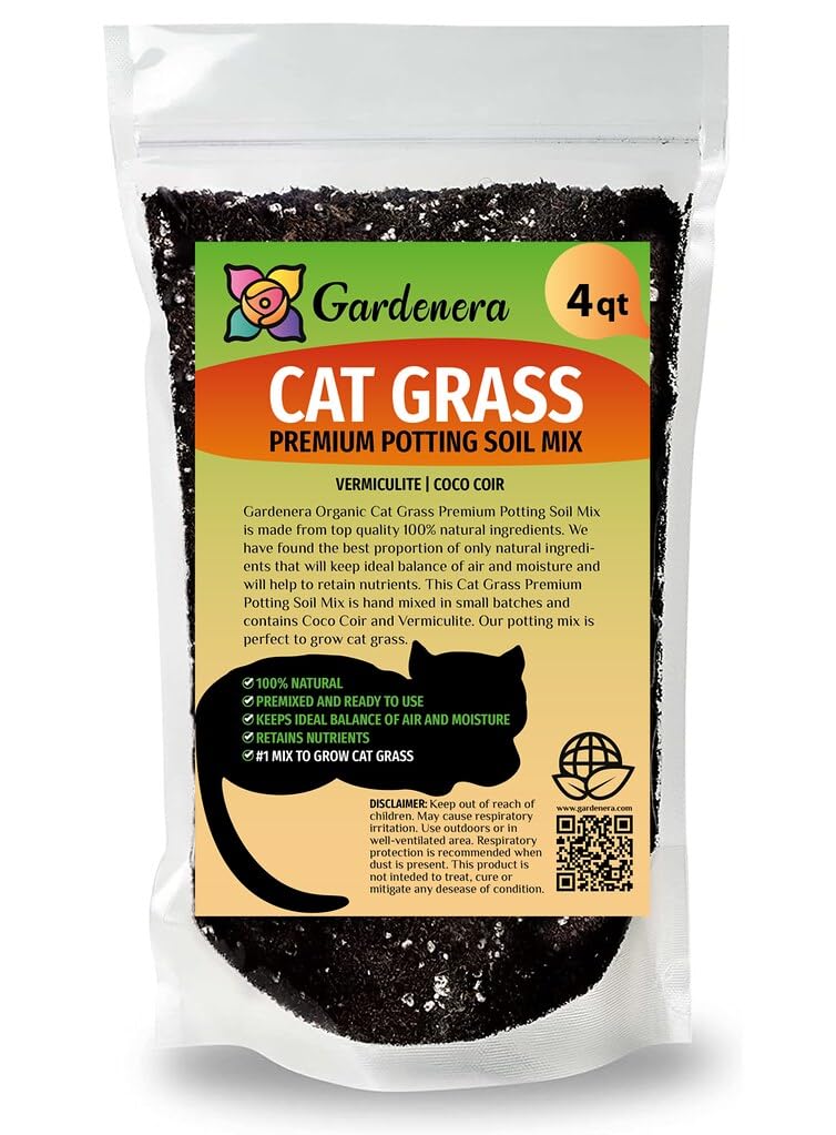 Organic Cat Grass Mix 4 Quarts U124
