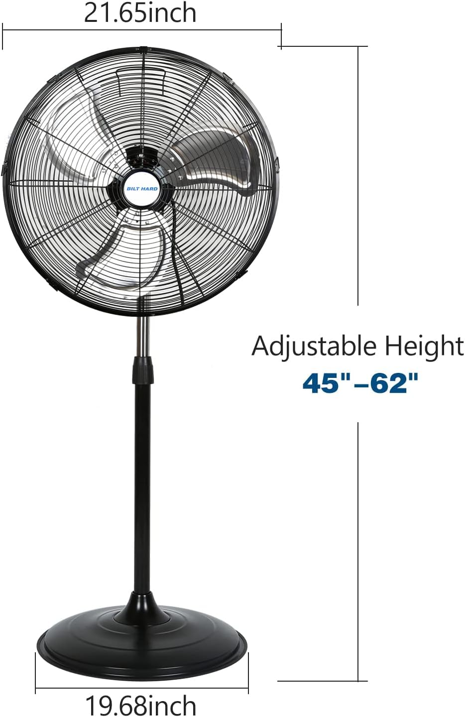 20" High Velocity 3-Speed Oscillating Pedestal Fan, 2 Pack O86387