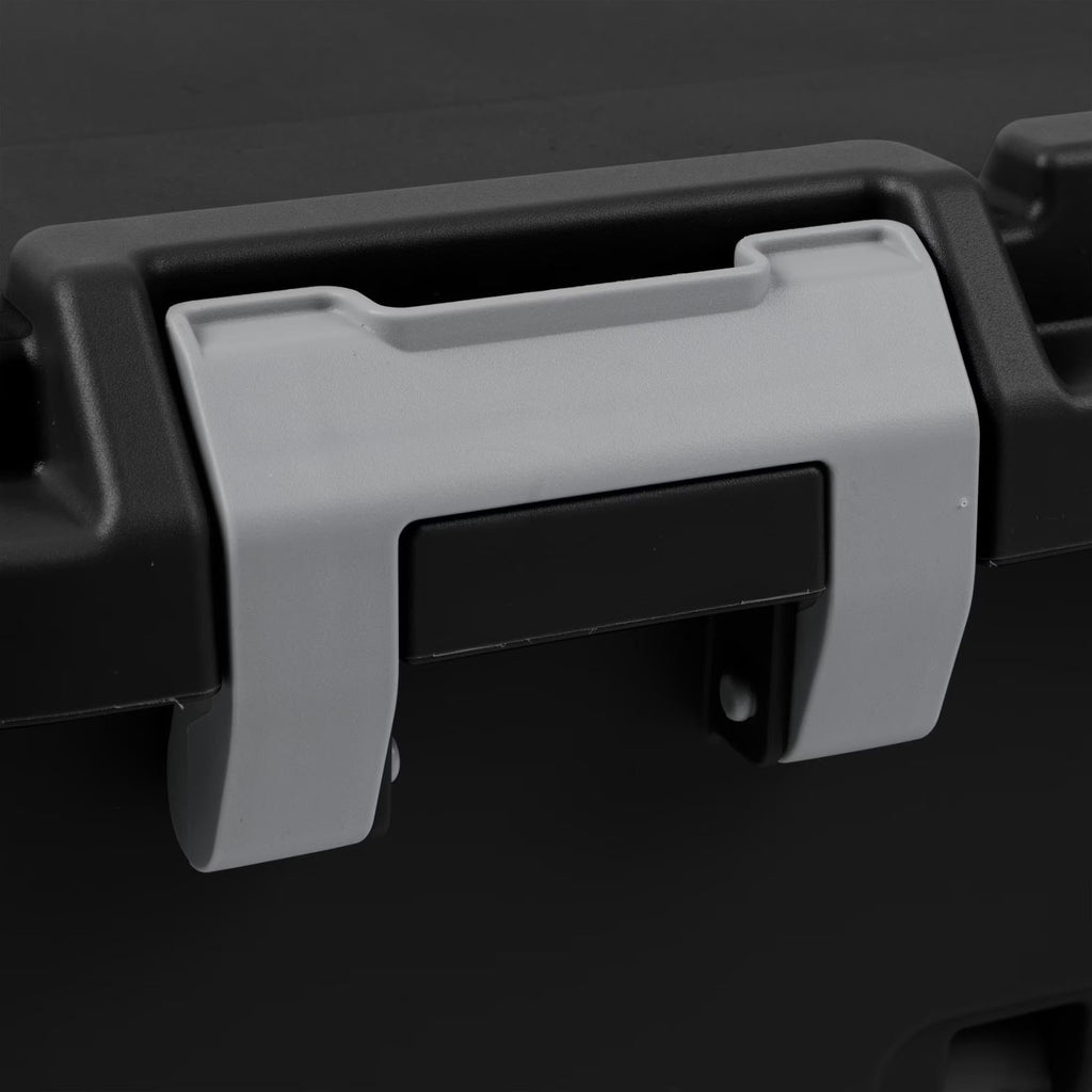 22 Gallon Black Wheeled Plastic Storage Trunk Q38083