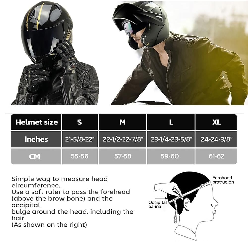 DOT Approved Flip Up Full Face Modular Motorcycle Helmet C547