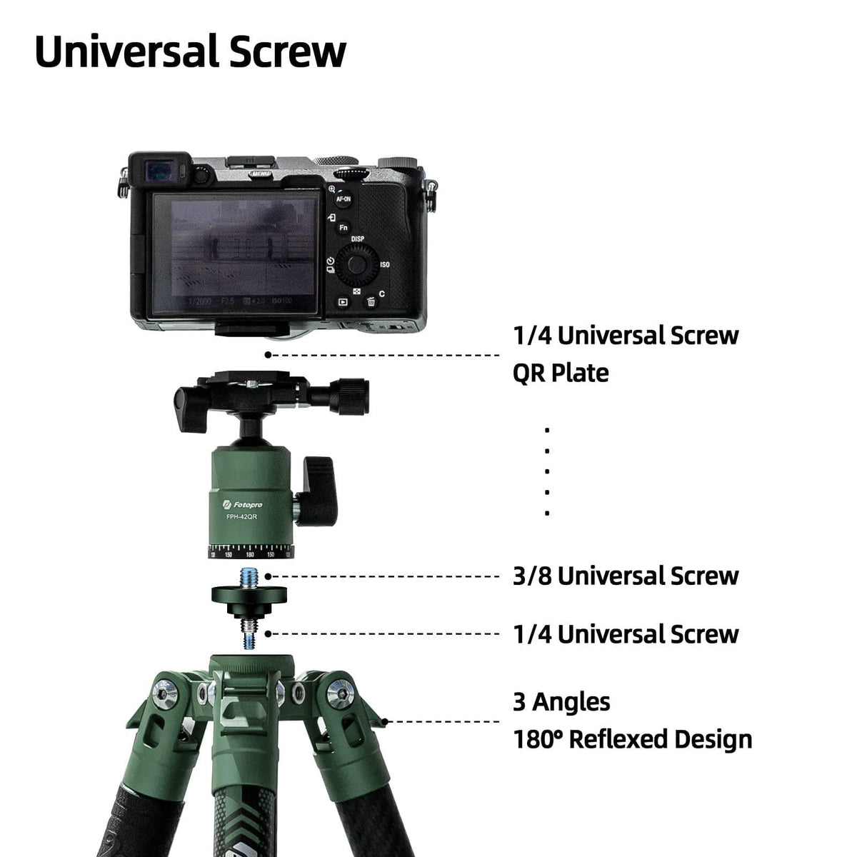 Carbon Fiber 60 Inch Camera Tripod M981595