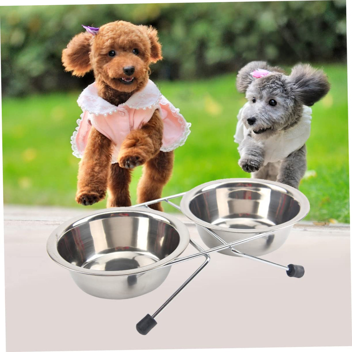 Stainless Steel Dog Cat Bowls Set P5568
