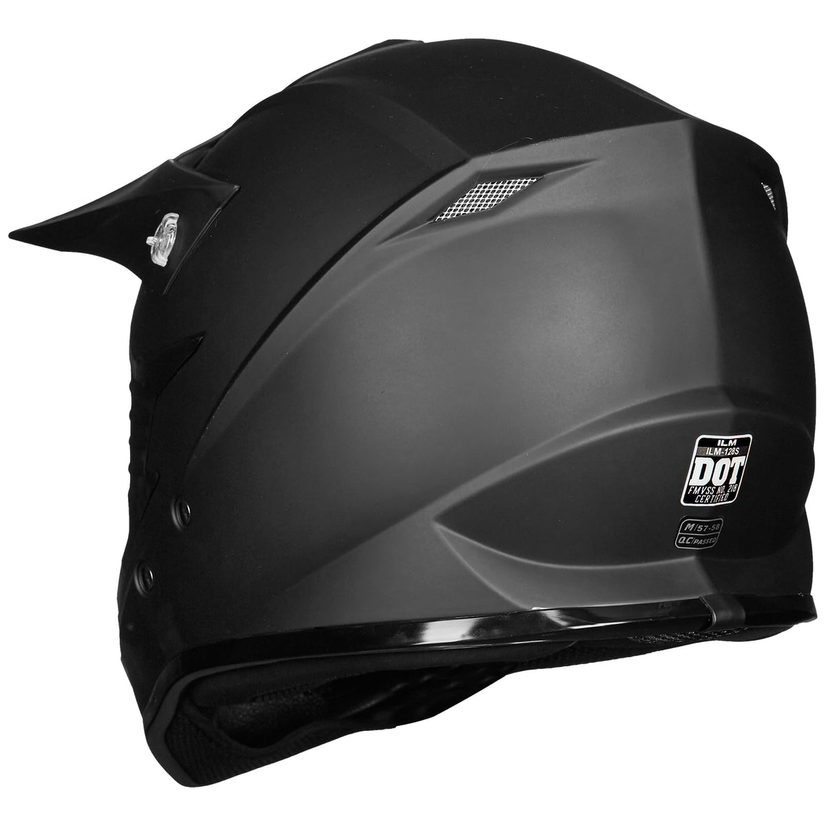 Adult Full Face Motorcycle Helmet, DOT Approved, Matte Black C1640