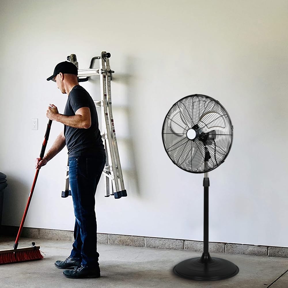 20" High Velocity 3-Speed Oscillating Pedestal Fan, 2 Pack O86387