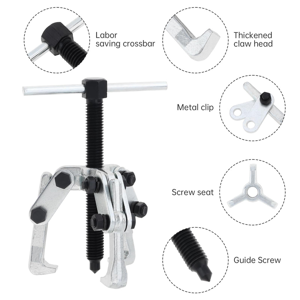 2.36 Inch Adjustable High Carbon Steel 3-Jaw Gear Puller Tool N41092