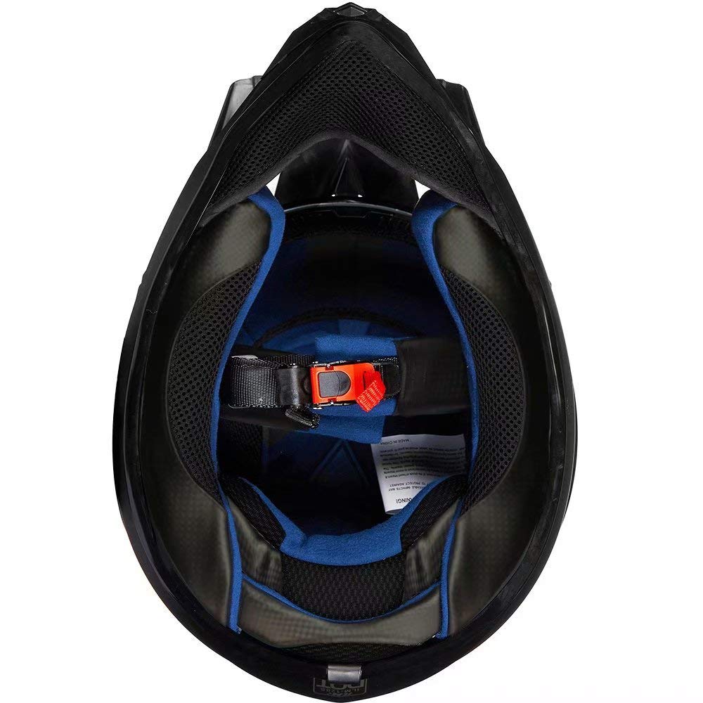 Adult Full Face Motorcycle Helmet, DOT Approved, Matte Black C1640
