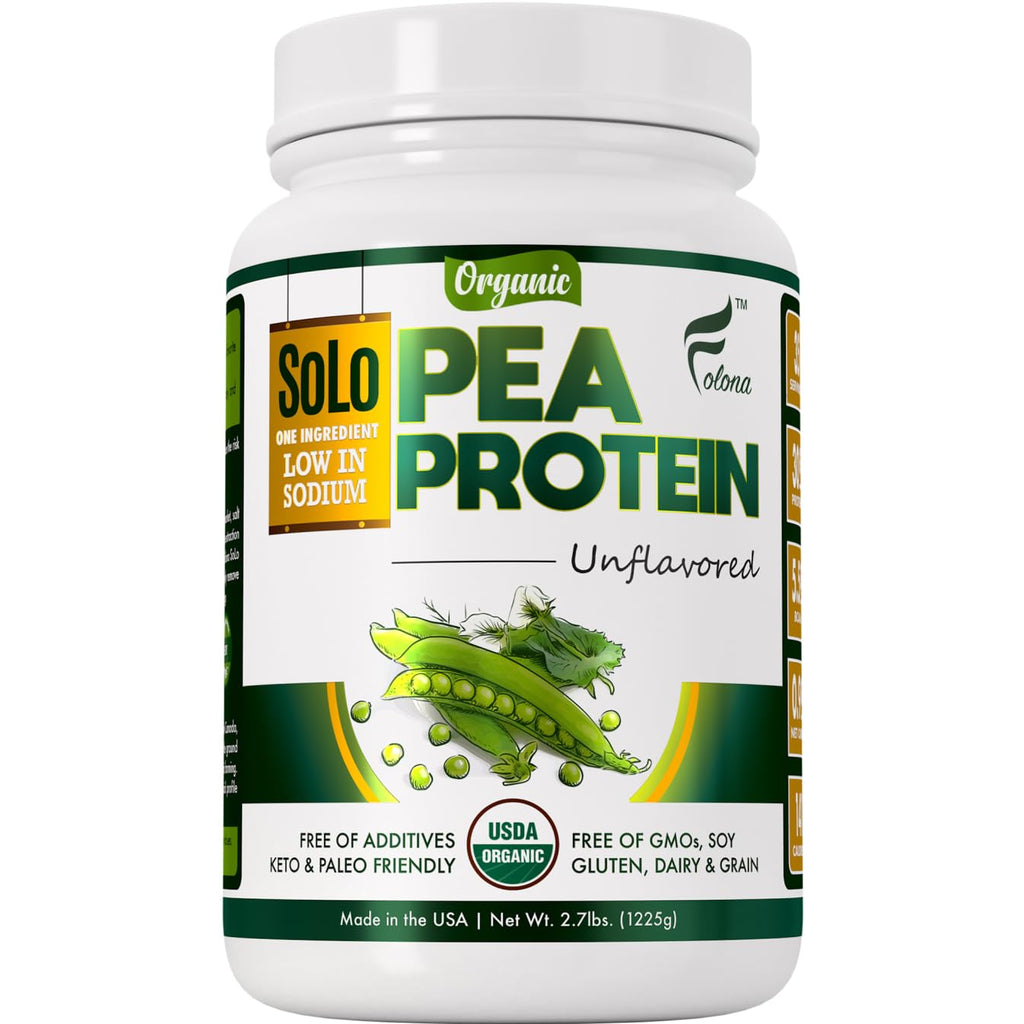 Organic Pea Protein Isolate Unflavored Vegan Protein Powder 2.7 lbs Z730849