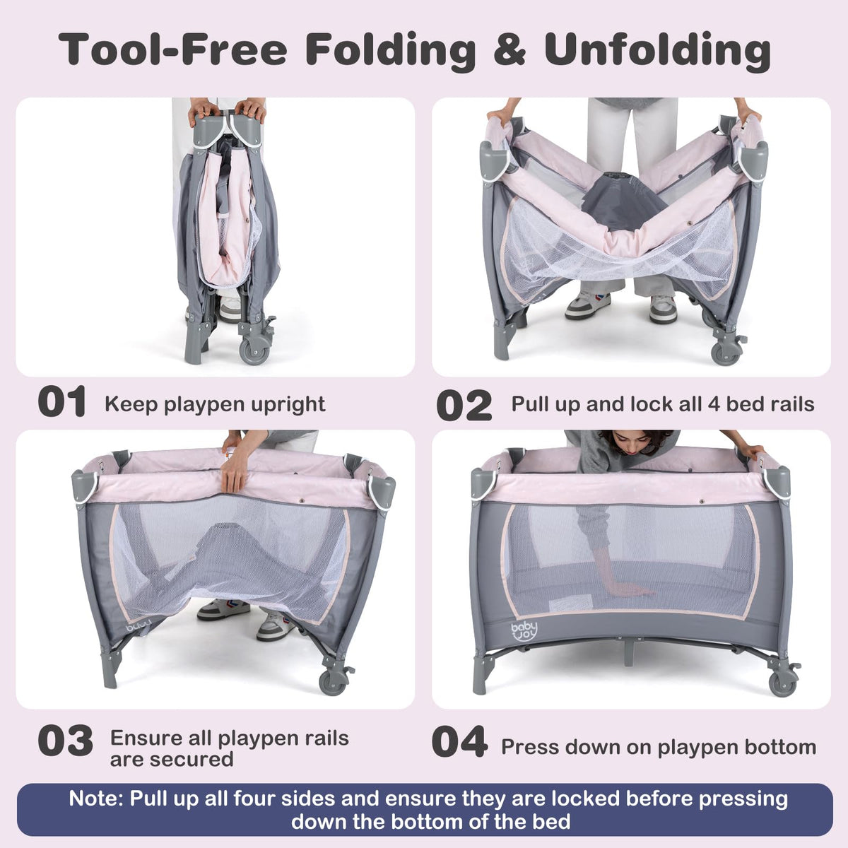 5 in 1 Pack and Play with Bassinet and Diaper Changing Table I5658