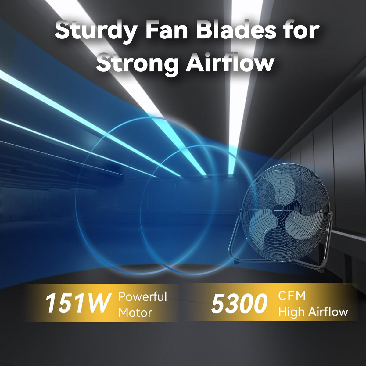 20 Inch 3 Speed 360-Degree Tilt High Velocity Floor Fan L32436