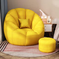 Soft Cotton Hemp Bean Bag Chair Cover White Gray Yellow F8704