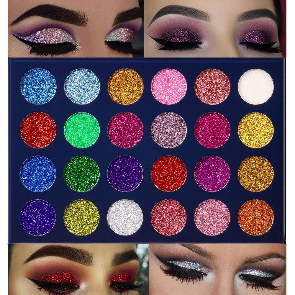 24 Color Pressed Glitter Eyeshadow Palette O825374