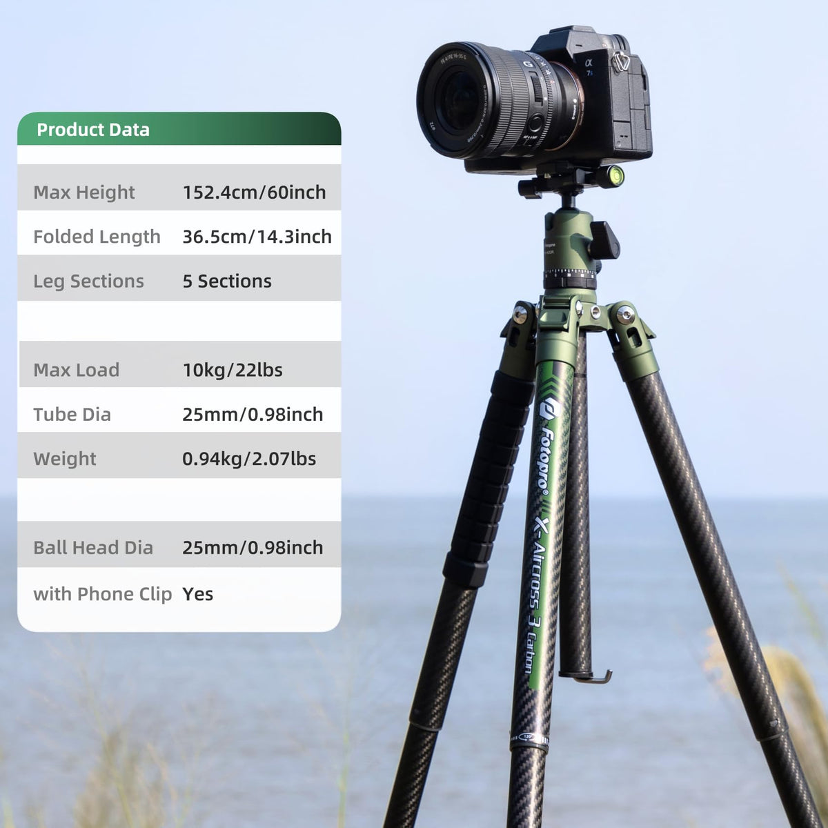 Carbon Fiber 60 Inch Camera Tripod M981595