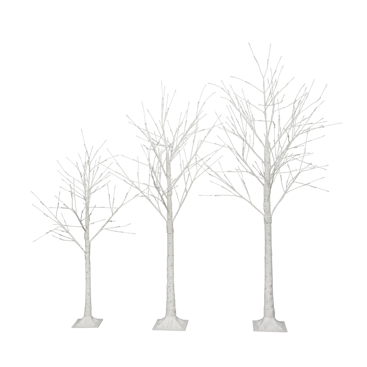 White Birch Tree Set with 246 LED Lights M666