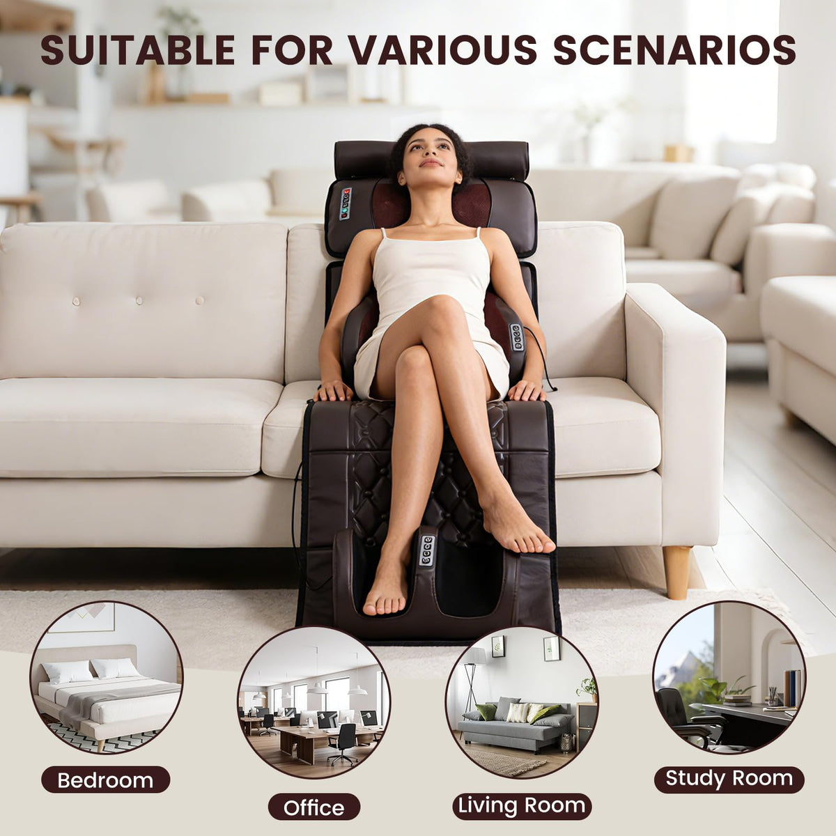 Full Body Massage Mat with 10 Vibration Heads, 9 Speeds & 3 Heat Levels V472