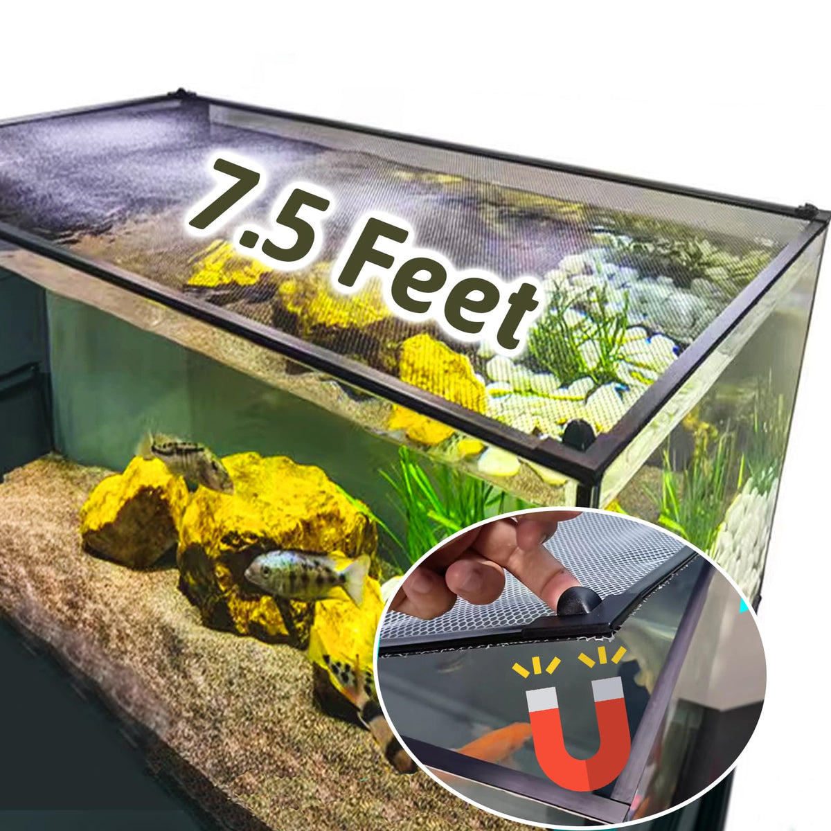 7.5 Feet Aquarium Anti-Jumping Net Cover T650