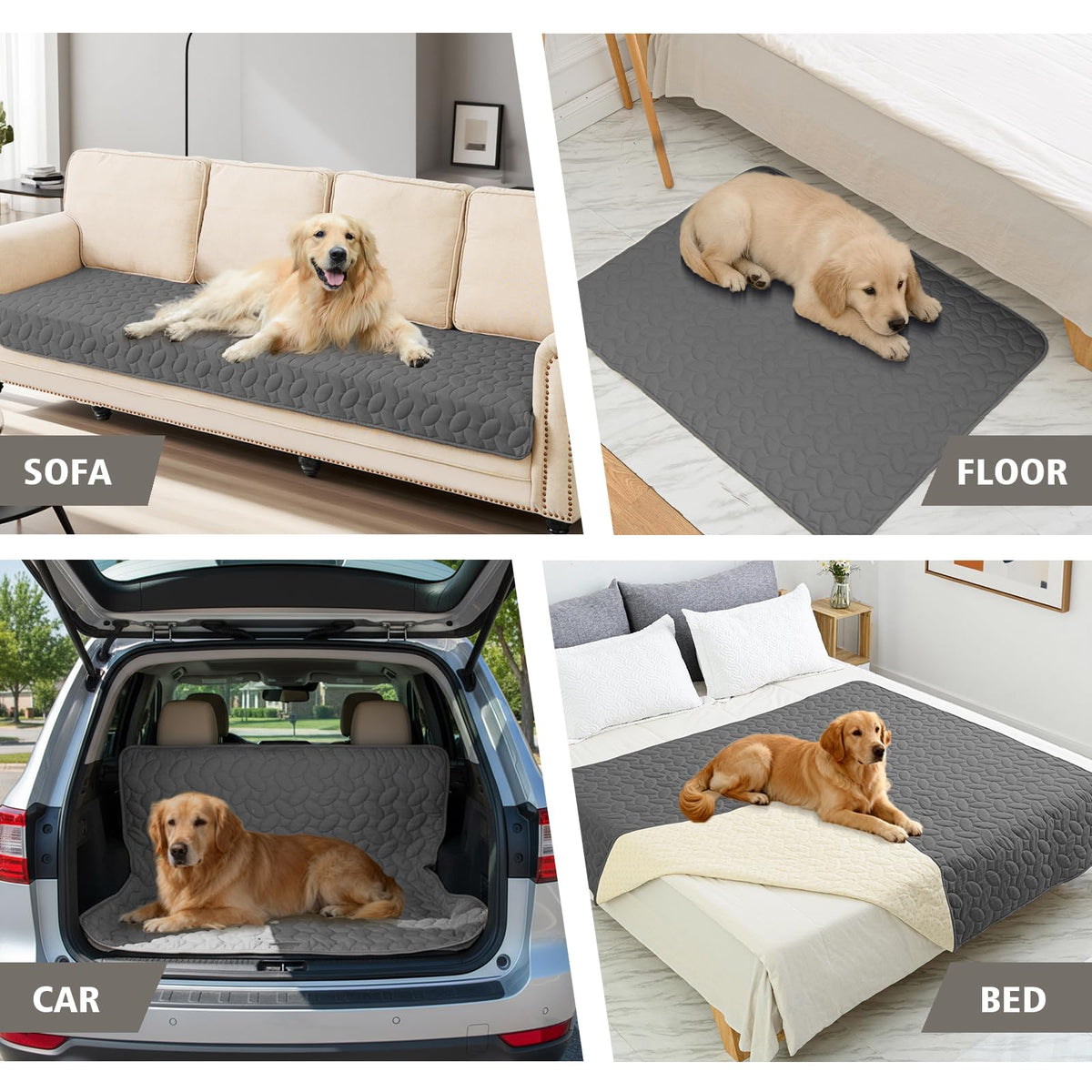 Waterproof Pet Bed Cover 30x70 Inch Dark Grey H95062