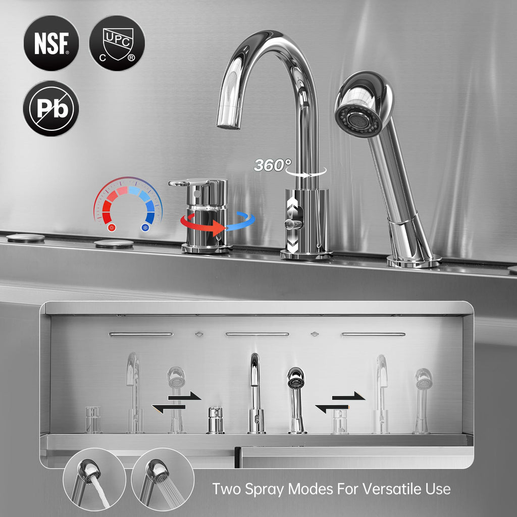 304 Stainless Steel Pet Wash Sink H3328