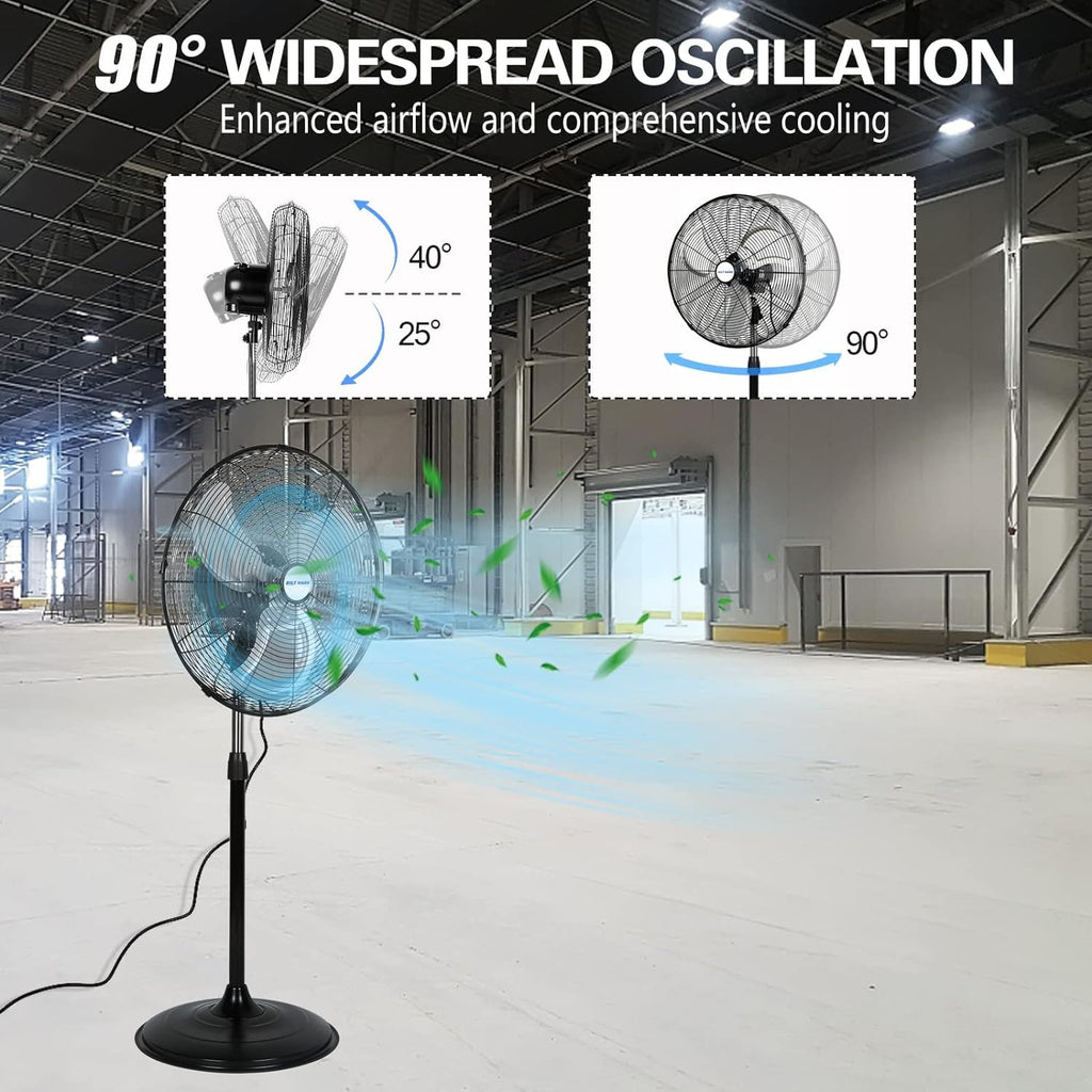 20" High Velocity 3-Speed Oscillating Pedestal Fan, 2 Pack O86387