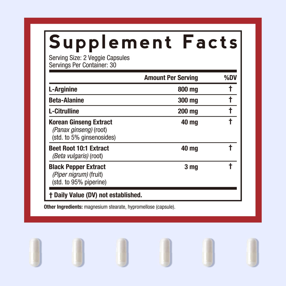 Nitric Oxide Booster 1380 mg 60 Vegan Caps V141835