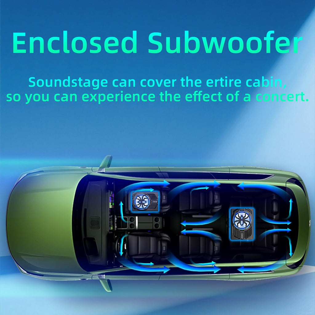 10" 1600W Under Seat Powered Subwoofer with Built-in Amp L93881