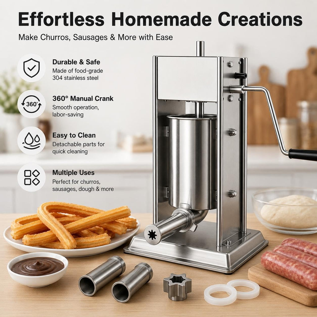 3L 304 Stainless Steel Sausage Stuffer & Churro Maker G989390