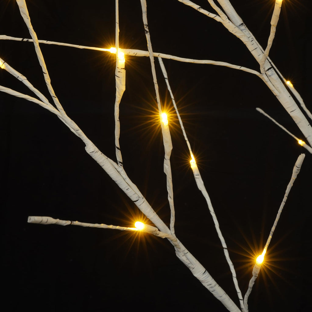 White Birch Tree Set with 246 LED Lights M666
