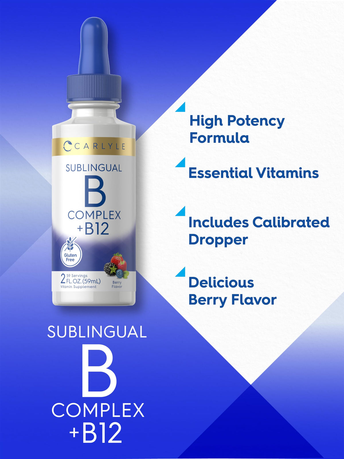 Vitamin B Complex Sublingual Liquid Drops 2 fl oz X50214