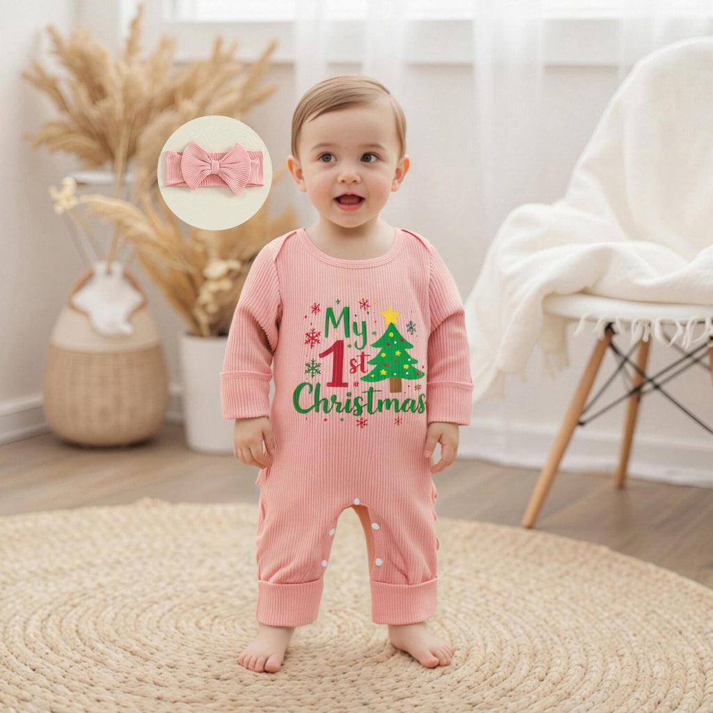 Christmas Tree Long Sleeve Romper Jumpsuit R525