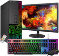 RGB Desktop Computer PC with 24 Inch Monitor, Intel i5, 8GB RAM, 512GB SSD, Windows 11 Pro J798