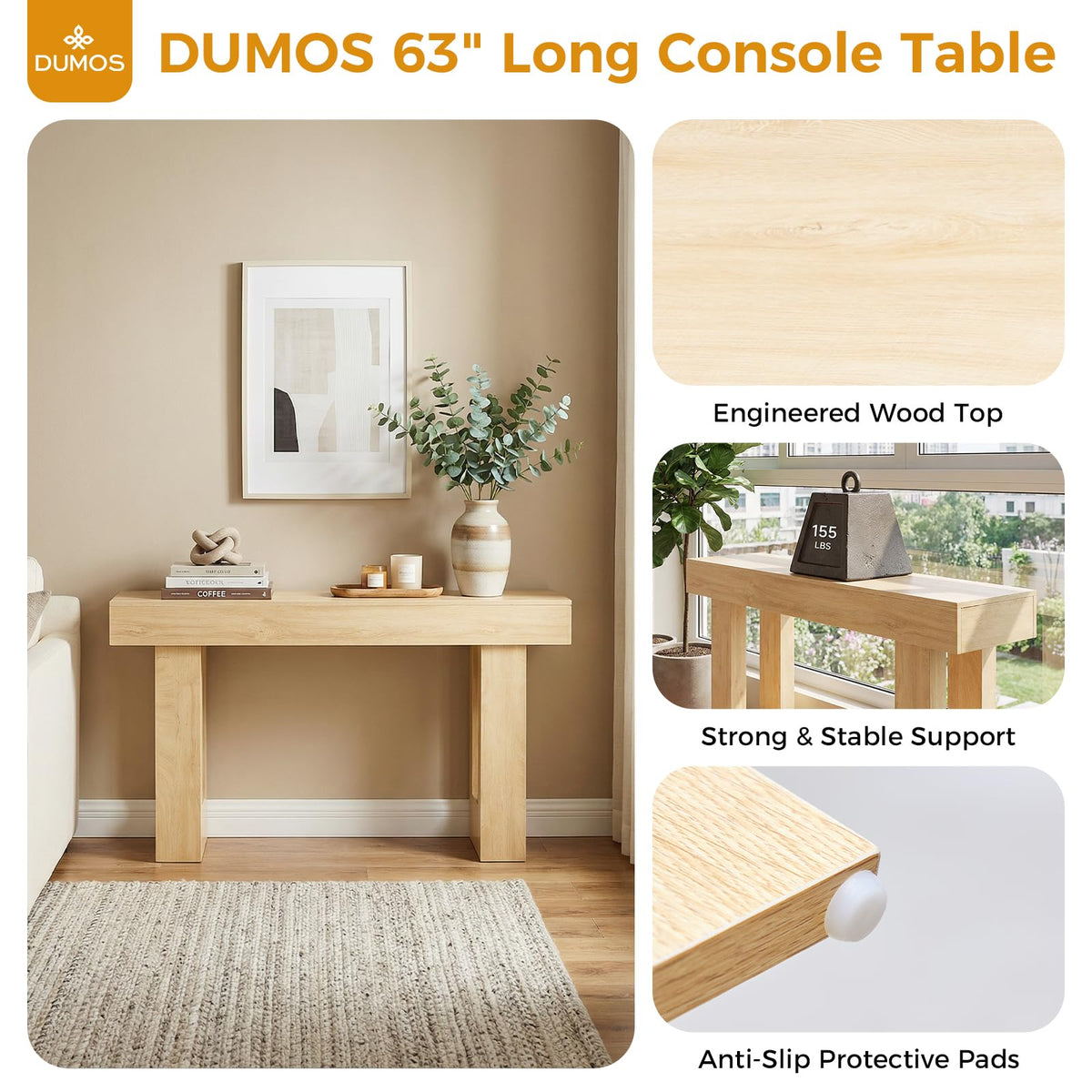 63" Narrow Console Table W982