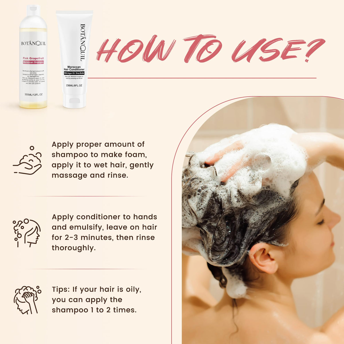 Argan Oil Shampoo and Conditioner Set W987