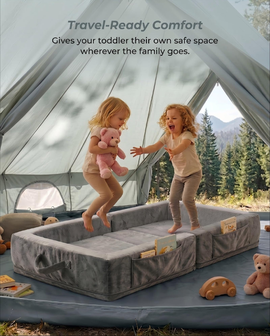 Portable Foldable Washable Toddler Travel Bed I9475