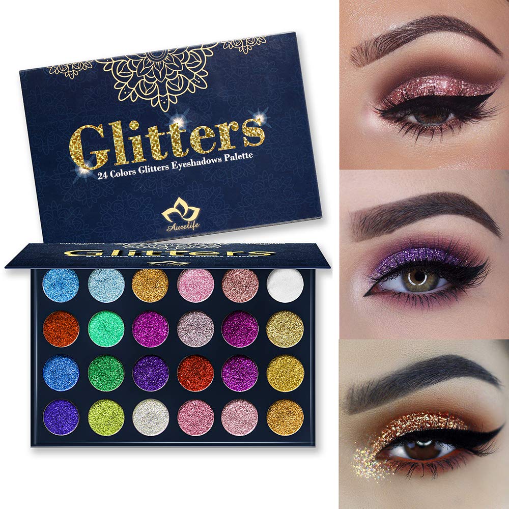 24 Color Pressed Glitter Eyeshadow Palette O825374