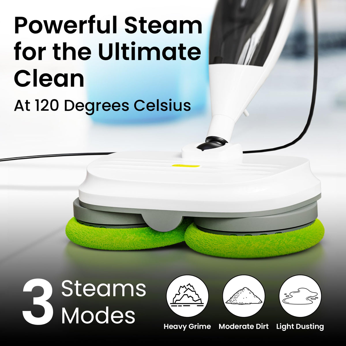 15-in-1 Electric Steam Mop with 3 Steam Modes H3517