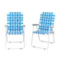 Set of 2 Blue Webbed Folding Camping Chairs M413