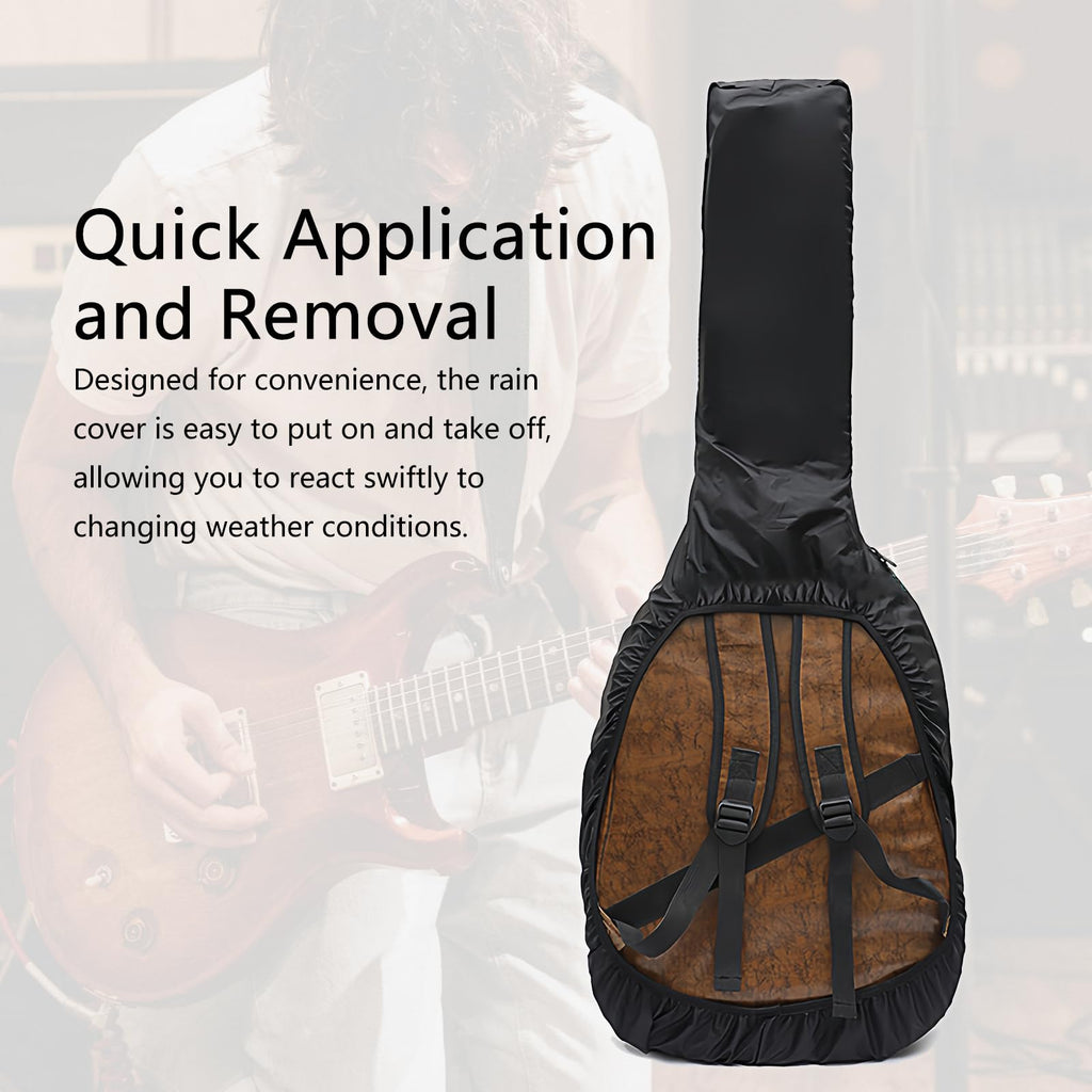 Black Waterproof Electric Guitar Bag Rain Cover A7869
