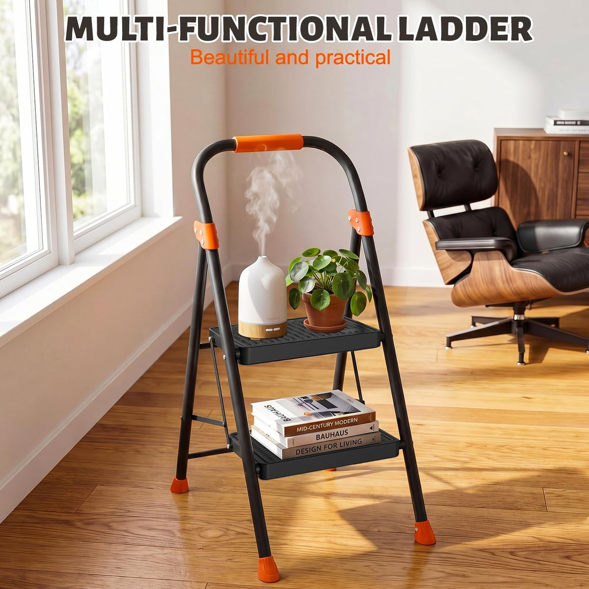 Heavy Duty 2 Step Ladder with Safety Lock J680614