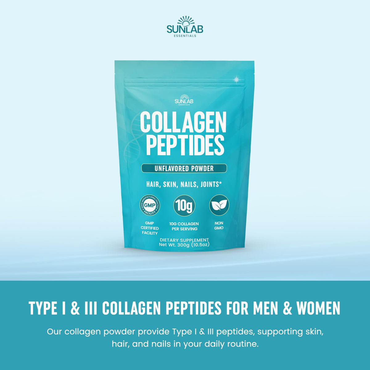 Unflavored Hydrolyzed Bovine Collagen Peptides Powder A833